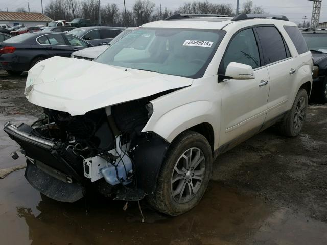 1GKKRRKD1DJ192214 - 2013 GMC ACADIA SLT WHITE photo 2