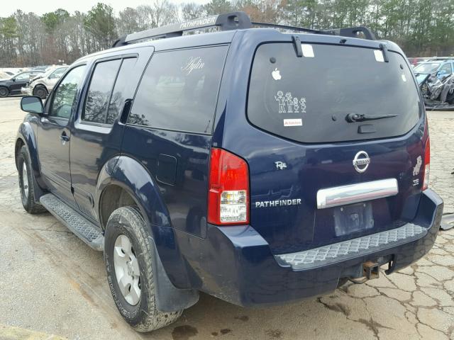 5N1AR18U06C632037 - 2006 NISSAN PATHFINDER BLUE photo 3