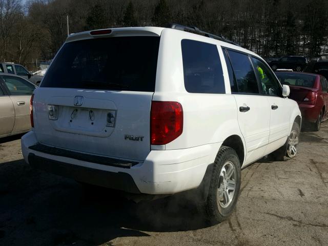 2HKYF18444H611480 - 2004 HONDA PILOT EX WHITE photo 4