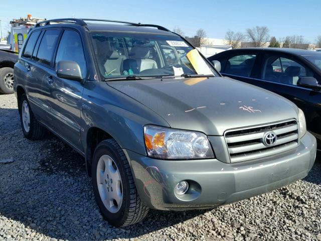 JTEDP21A140032599 - 2004 TOYOTA HIGHLANDER GREEN photo 1