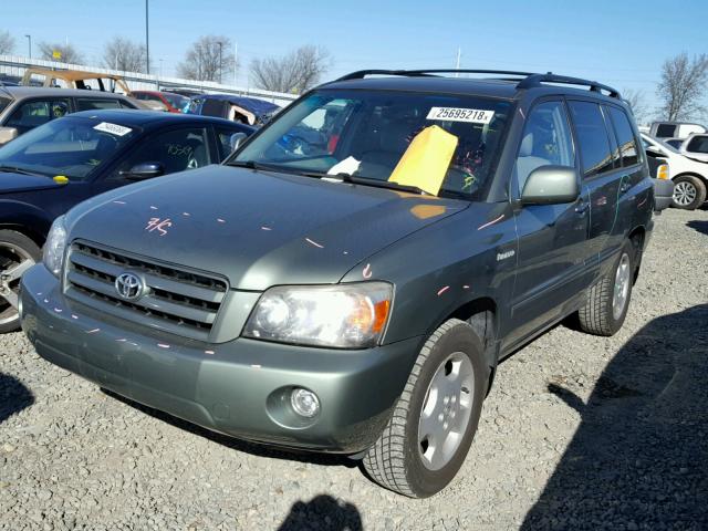 JTEDP21A140032599 - 2004 TOYOTA HIGHLANDER GREEN photo 2