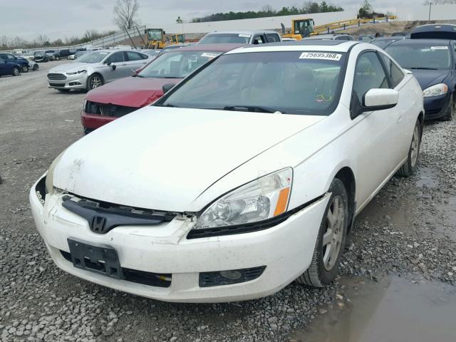 1HGCM82605A006241 - 2005 HONDA ACCORD EX WHITE photo 2