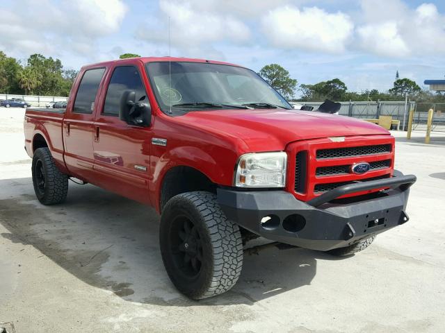 1FTSW21P05EB53793 - 2005 FORD F250 SUPER RED photo 1