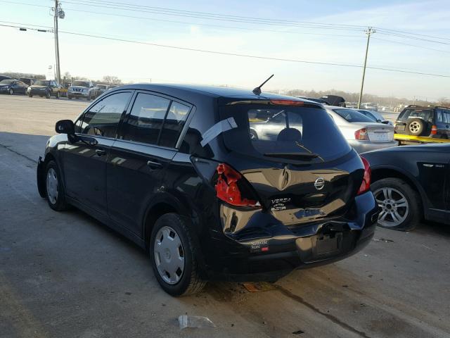 3N1BC13EX8L387140 - 2008 NISSAN VERSA S BLACK photo 3