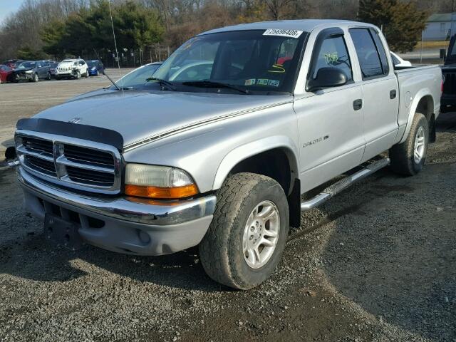 1B7HG2AN81S262584 - 2001 DODGE DAKOTA QUA SILVER photo 2