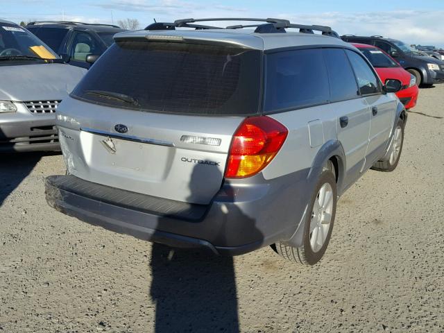 4S4BP61C667354505 - 2006 SUBARU LEGACY OUT SILVER photo 4