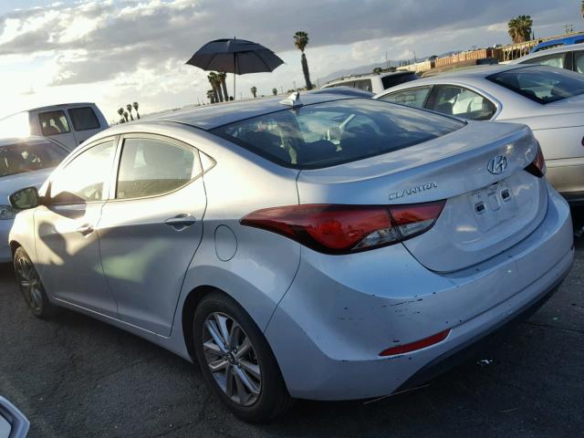 KMHDH4AE4GU480912 - 2016 HYUNDAI ELANTRA SE SILVER photo 3