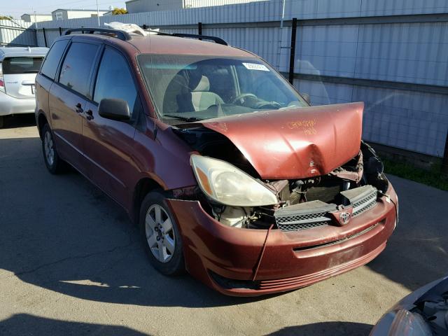 5TDZA23CX5S259699 - 2005 TOYOTA SIENNA CE MAROON photo 1