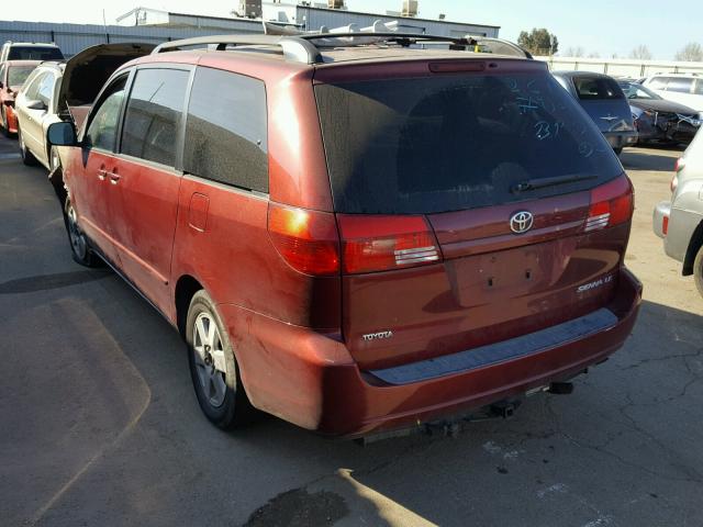 5TDZA23CX5S259699 - 2005 TOYOTA SIENNA CE MAROON photo 3