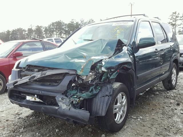 SHSRD78824U237619 - 2004 HONDA CR-V EX GREEN photo 2