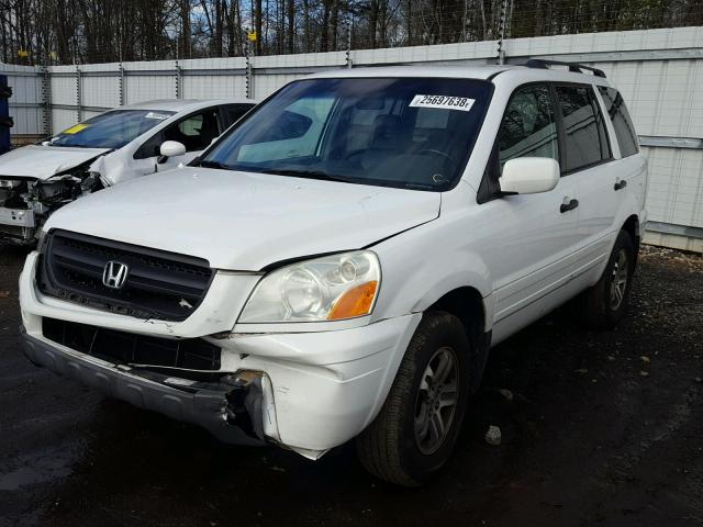 2HKYF18624H523237 - 2004 HONDA PILOT EXL WHITE photo 2