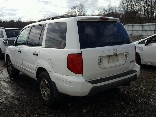 2HKYF18624H523237 - 2004 HONDA PILOT EXL WHITE photo 3