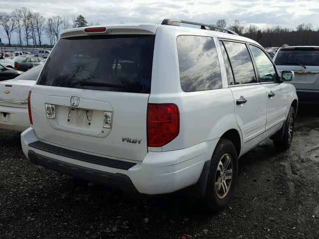 2HKYF18624H523237 - 2004 HONDA PILOT EXL WHITE photo 4