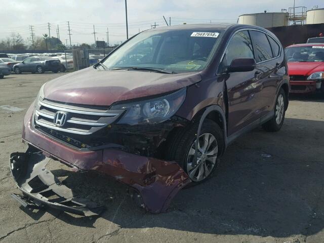 5J6RM3H58EL044566 - 2014 HONDA CR-V EX BURGUNDY photo 2