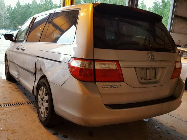 5FNRL38226B071328 - 2006 HONDA ODYSSEY LX SILVER photo 3