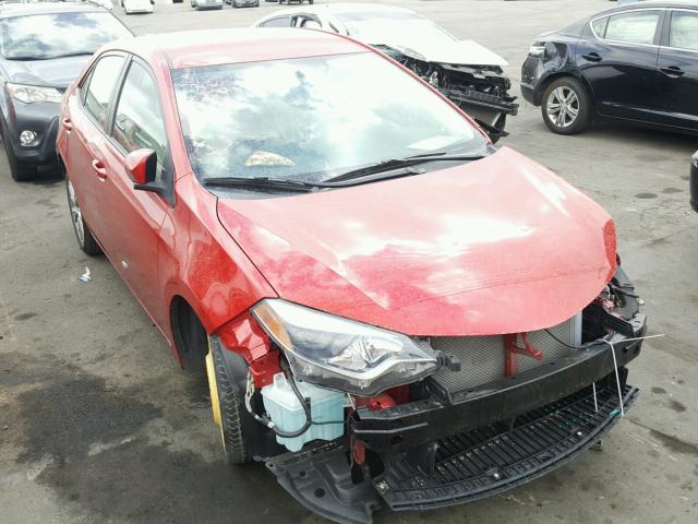 5YFBURHE3EP101497 - 2014 TOYOTA COROLLA L RED photo 1