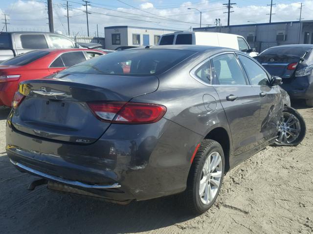 1C3CCCAB5FN714650 - 2015 CHRYSLER 200 LIMITE GRAY photo 4