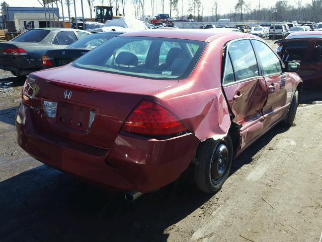 1HGCM56327A109310 - 2007 HONDA ACCORD SE RED photo 4