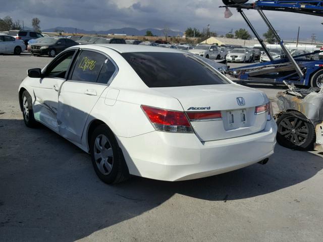 1HGCP2F3XBA085952 - 2011 HONDA ACCORD LX WHITE photo 3