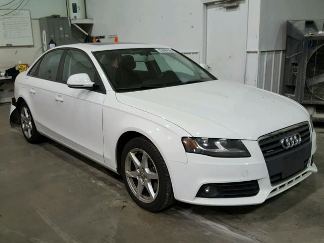 WAULF78K39N026504 - 2009 AUDI A4 2.0T QU WHITE photo 1