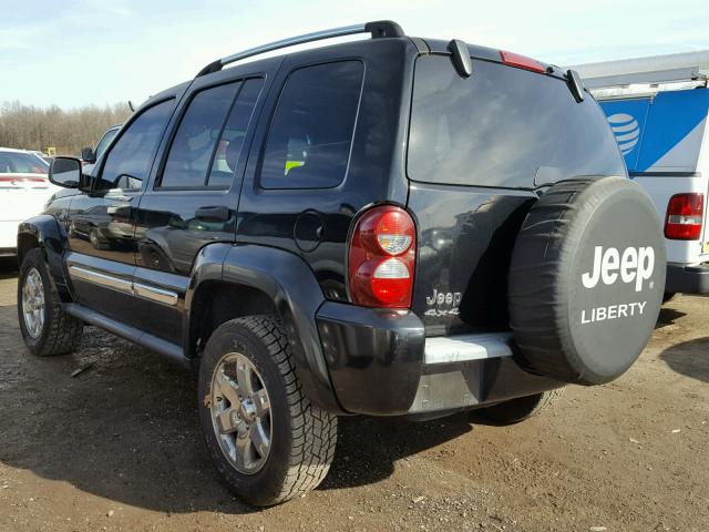 1J4GL58KX6W164462 - 2006 JEEP LIBERTY LI BLACK photo 3