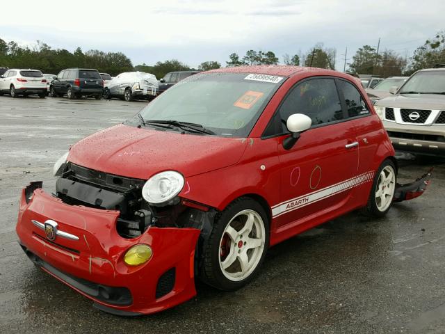 3C3CFFFH4DT568647 - 2013 FIAT 500 ABARTH RED photo 2