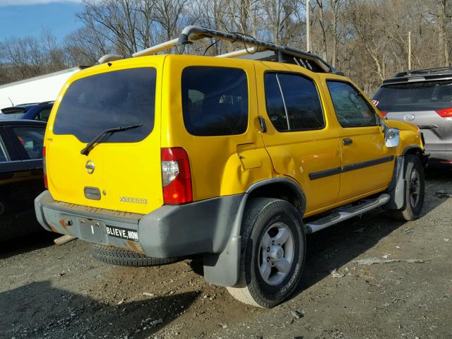 5N1ED28Y24C626584 - 2004 NISSAN XTERRA XE YELLOW photo 4