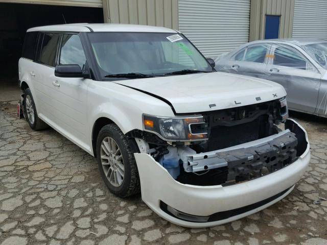 2FMGK5C82EBD31588 - 2014 FORD FLEX SEL WHITE photo 1