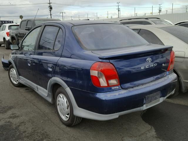 JTDBT123X10101142 - 2001 TOYOTA ECHO BLUE photo 3