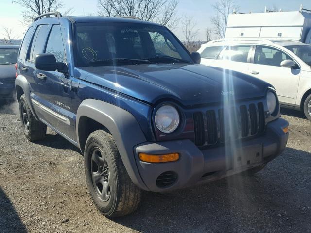 1J4GL48K23W543428 - 2003 JEEP LIBERTY SP BLUE photo 1