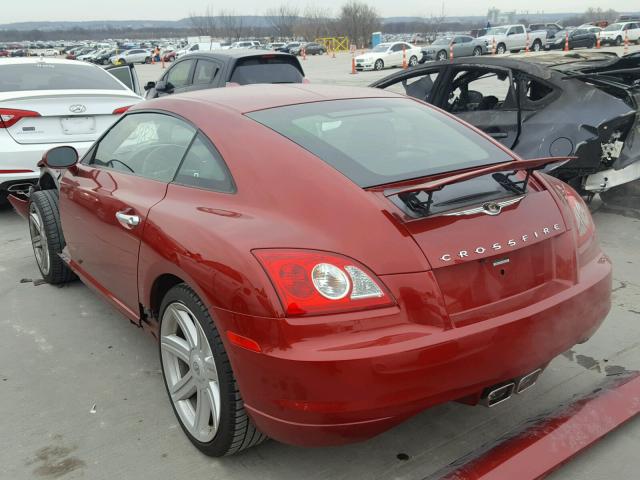 1C3AN69L04X021065 - 2004 CHRYSLER CROSSFIRE BURGUNDY photo 3