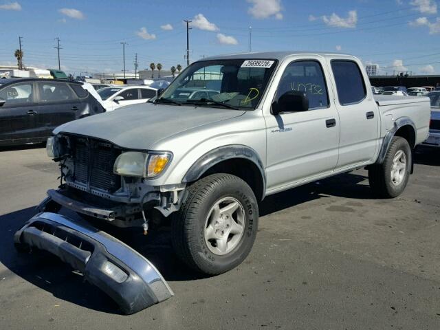 5TEGM92N72Z094980 - 2002 TOYOTA TACOMA DOU SILVER photo 2