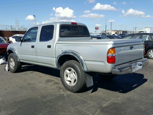 5TEGM92N72Z094980 - 2002 TOYOTA TACOMA DOU SILVER photo 3