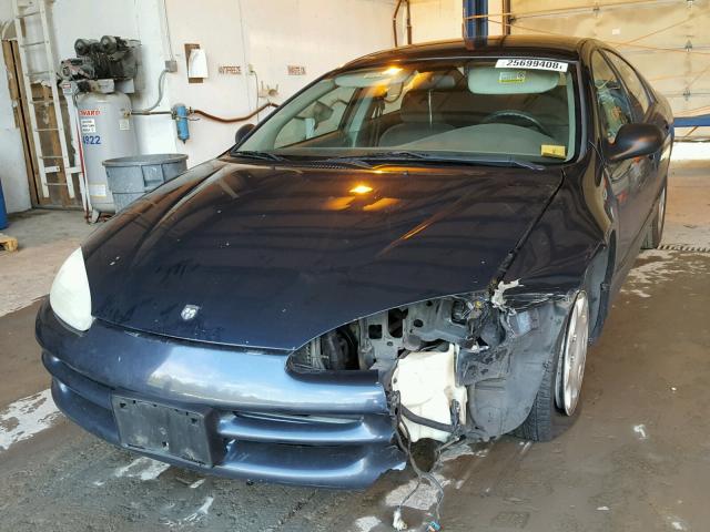 2B3HD46R22H250148 - 2002 DODGE INTREPID S BLUE photo 2