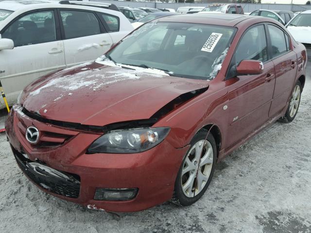 JM1BK323081138333 - 2008 MAZDA 3 S RED photo 2