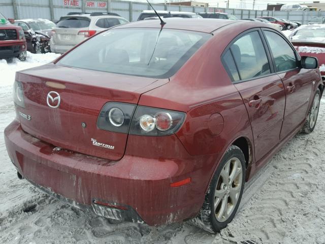 JM1BK323081138333 - 2008 MAZDA 3 S RED photo 4