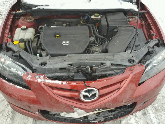 JM1BK323081138333 - 2008 MAZDA 3 S RED photo 7