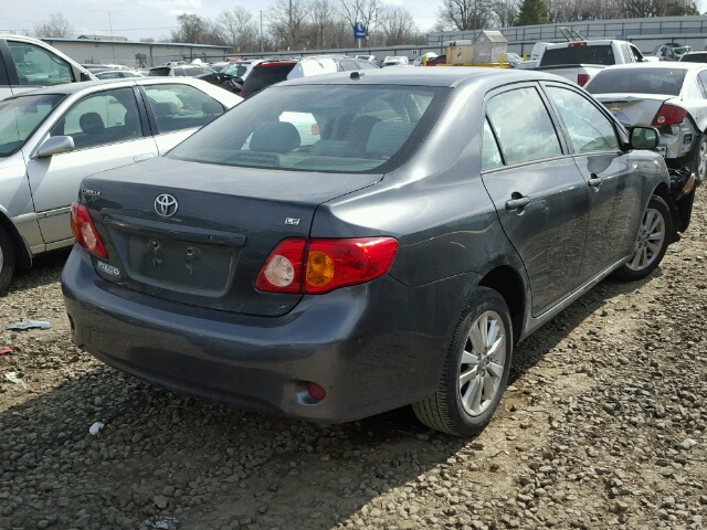 1NXBU4EE7AZ233629 - 2010 TOYOTA COROLLA BA GRAY photo 4