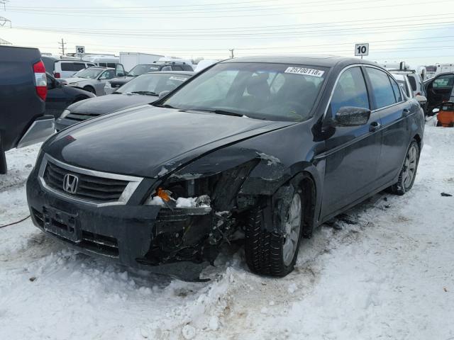 1HGCP26789A032292 - 2009 HONDA ACCORD EX BLACK photo 2