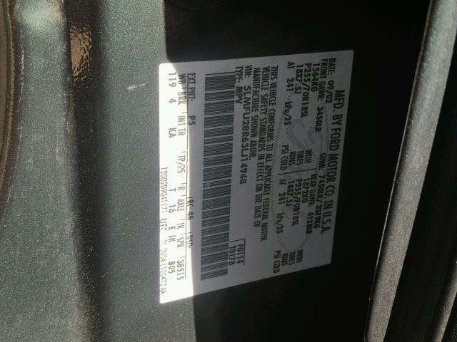 5LMFU28R63LJ14948 - 2003 LINCOLN NAVIGATOR მწვანე ფოტო 10