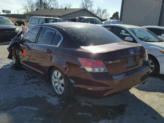 1HGCP2F71AA140533 - 2010 HONDA ACCORD EX MAROON photo 3