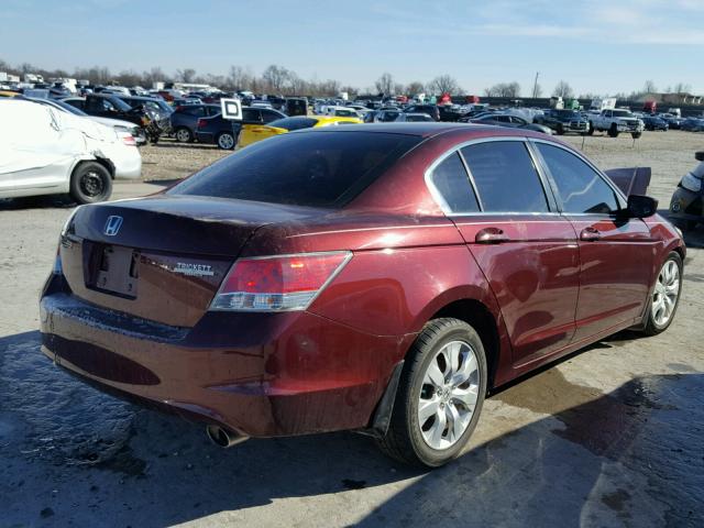 1HGCP2F71AA140533 - 2010 HONDA ACCORD EX MAROON photo 4