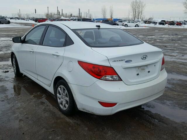 KMHCT4AE8CU249662 - 2012 HYUNDAI ACCENT GLS WHITE photo 3