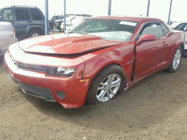 2G1FA1E31E9163293 - 2014 CHEVROLET CAMARO LS RED photo 2