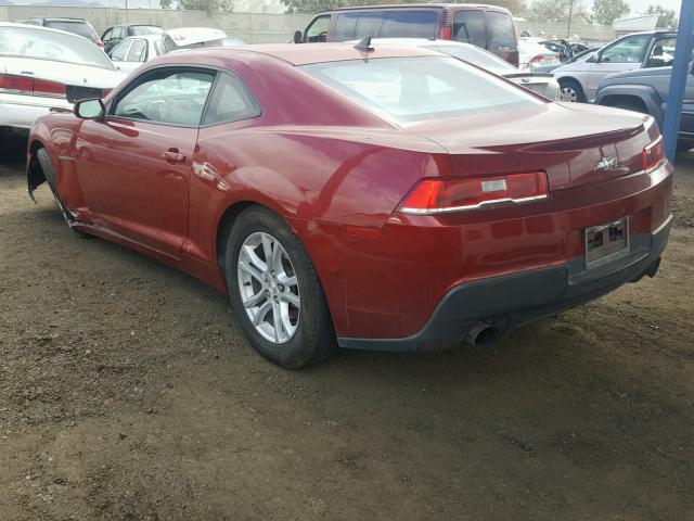 2G1FA1E31E9163293 - 2014 CHEVROLET CAMARO LS RED photo 3