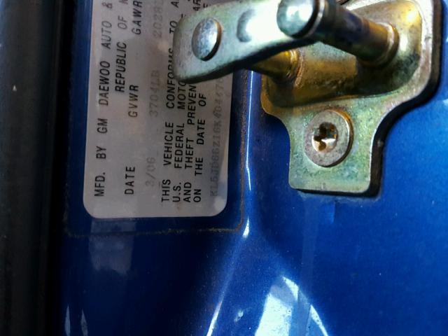 KL5JD66Z16K404476 - 2006 SUZUKI RENO BLUE photo 10