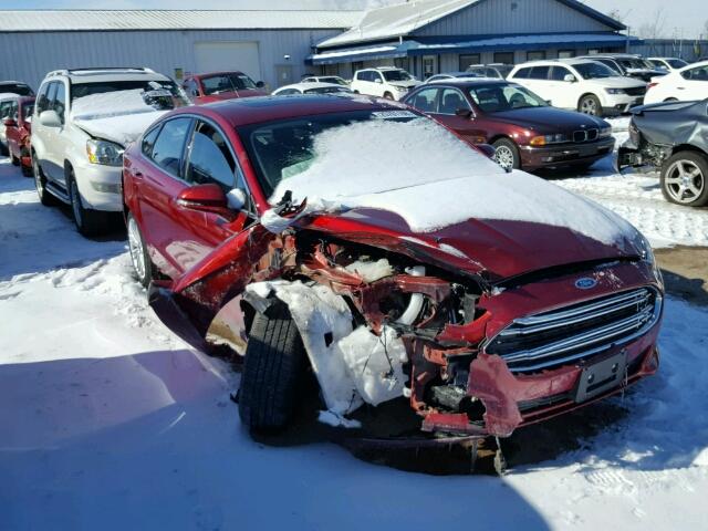 3FA6P0HD3GR299609 - 2016 FORD FUSION SE RED photo 1