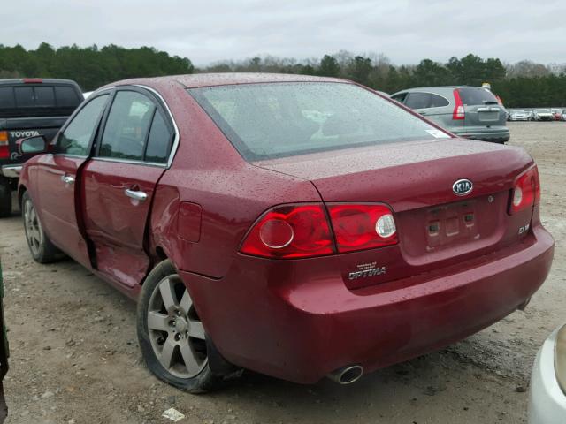 KNAGE124975142508 - 2007 KIA OPTIMA LX BURGUNDY photo 3