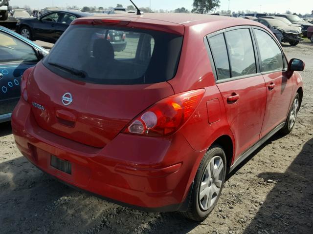 3N1BC1CP2BL388226 - 2011 NISSAN VERSA S RED photo 4