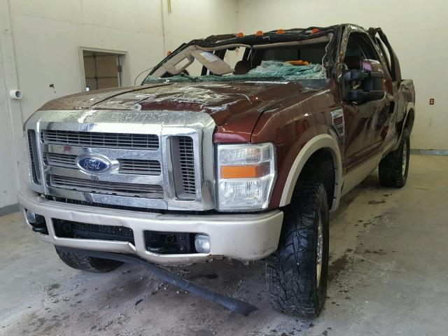 1FTSW21R18EB50357 - 2008 FORD F250 SUPER BROWN photo 2